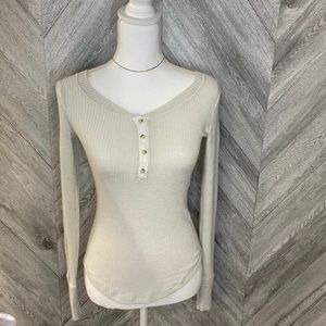 Abercrombie nude long sleeve